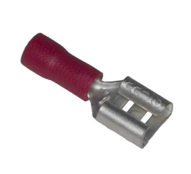 Flah utičnica za kabl, izolovana, crvena, 6.4x0.8, 0.5-1.5mm — šifra 10322 | Kelco