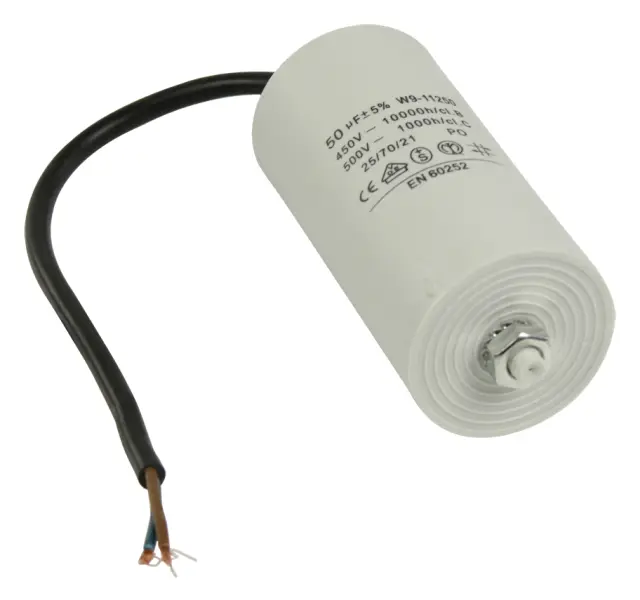 Kondenzator, 450V AC, 50µF sa kablom, 45x117mm — šifra 10815 | Kelco — slika 2