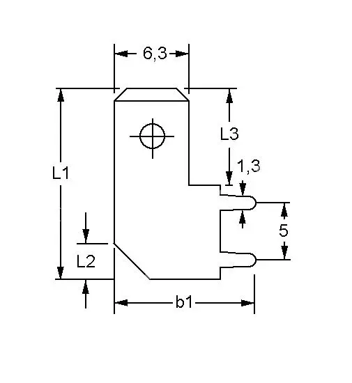 Flah konektor za PCB, 4.8x0.8 10x13.5 — šifra 10843 | Kelco — slika 2