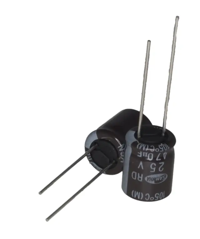 Elko, stojeći (RAD), 105°C, 470µF, 25V, 10X16mm, RM2.5, Jamicon, JTK477M025T1GMH13L — šifra 10912 | Kelco