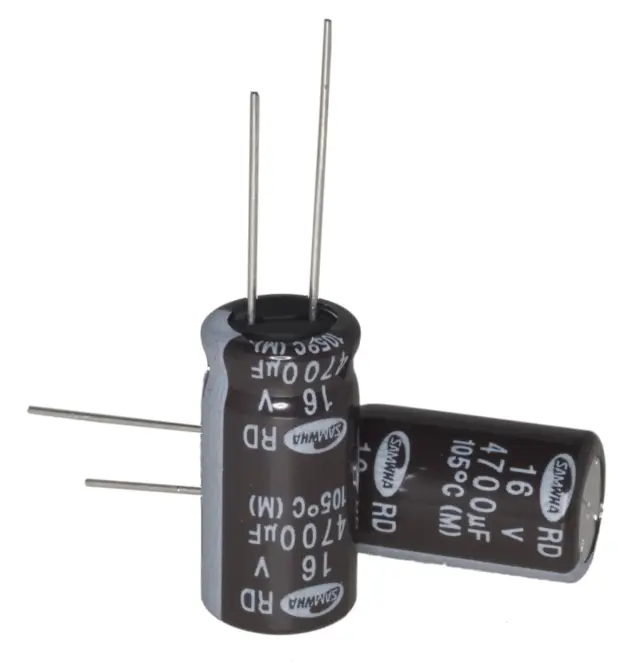 Elko, stojeći (RAD), 105°C, 4700µF, 16V, 12.5X25mm, RM6, RD1C478M12025MBB50, Samhwa — šifra 11139 | Kelco