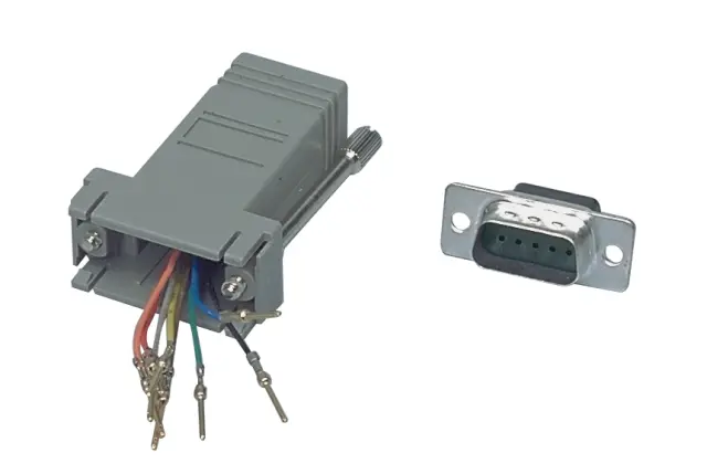 Adapter, DSUB 9 muški na RJ45 ženski, 8 žica — šifra 11376 | Kelco