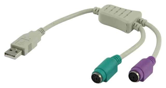 Adapter USB A na 2 X PS/2, tastatura & miš na USB — šifra 11377 | Kelco