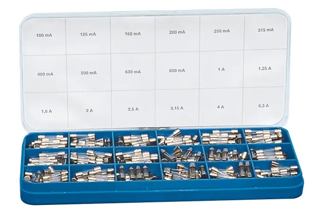Set osigurača 5X20mm, tromi T, 100mA-6.3A, 18 X 20 komada — šifra 11937 | Kelco