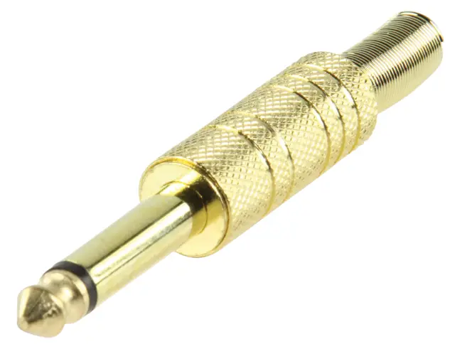 Muški, 6.35mm, mono, pozlaćeni — šifra 12287 | Kelco