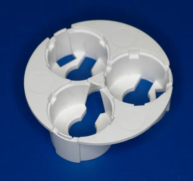 Plastični nosač za tri komada STAR/EMITTER LED, beli, okrugli,, — šifra 12374 | Kelco