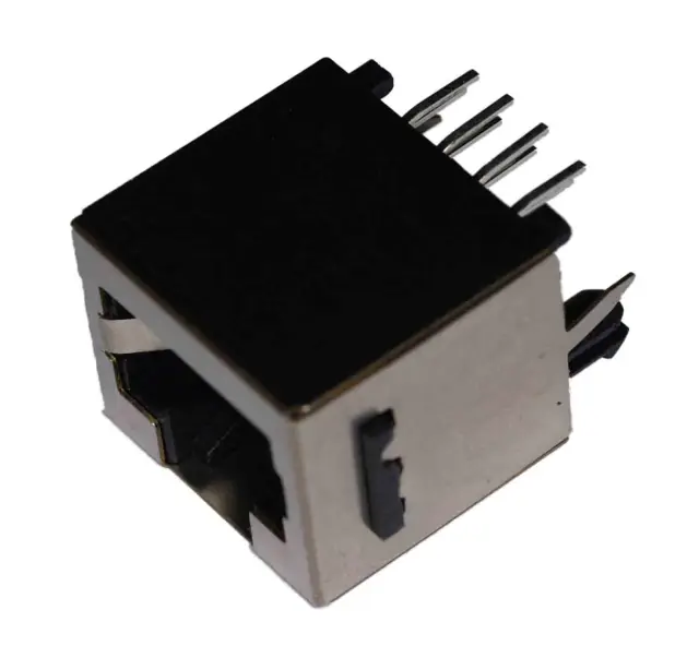 Ženski konektor RJ45, 8/8, za PCB, pod uglom od 180°, o — šifra 12624 | Kelco