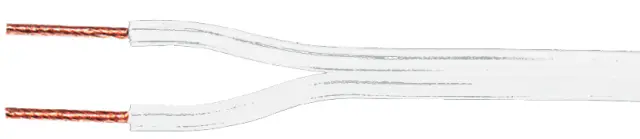 Provodnik za zvučnike, beli 2 X 1.50mm², CCA (bakrom obložen aluminijum) — šifra 12710 | Kelco
