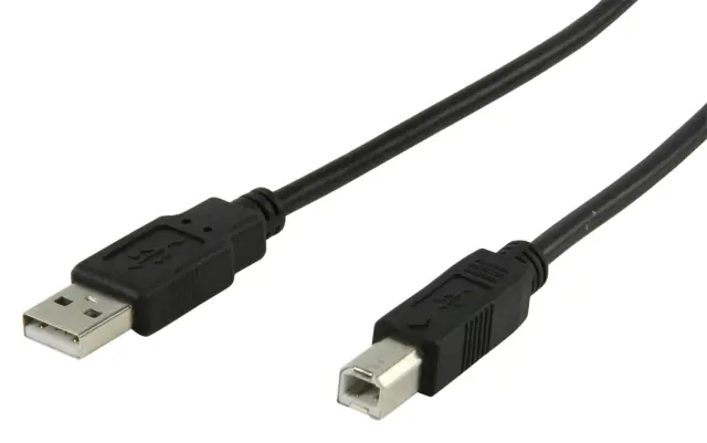 Kabl, USB, V2.0, A muški na B muški, crni, 2 metra — šifra 13406 | Kelco