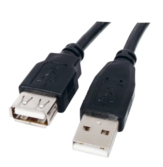 Kabl, USB, V2.0, A muški na A ženski, crni, 2 metra — šifra 13441 | Kelco — slika 2