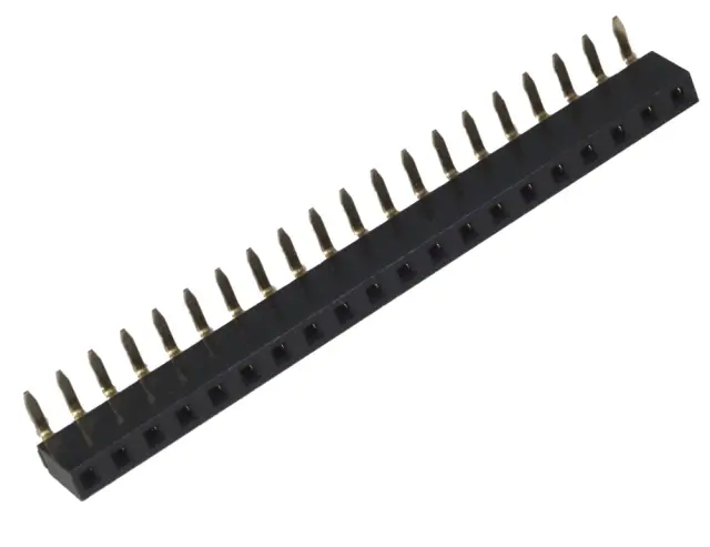Letvica, Box contact, pozlaćena, pod uglom od 90°, 20 pol, H=5.0mm, raster 2.54mm — šifra 13551 | Kelco