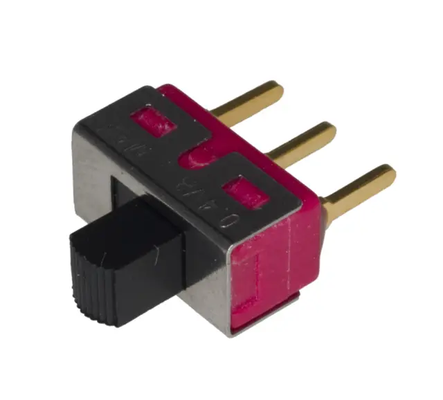 Prekidač, klizni, vertikalna print montaža, ON-ON, SPDT, 125V AC, 5A, 19.56x6.1mm — šifra 14324 | Kelco