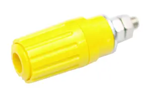 Buksna 4mm, PKI-100, Hirschman, žuta, 35A/(30VAC/60VDC) — šifra 14502 | Kelco