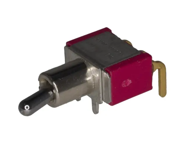 Prekidač sa ručicom, horizontalna print montaža, ON-OFF, SPDT, 20V DC, 20mA, Fi=6.2mm — šifra 14605 | Kelco