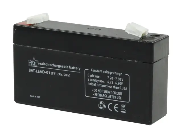 Akumulator, 6V, 1.2Ah, 97x24x52mm, olovni, hermetički zatvoren — šifra 14653 | Kelco