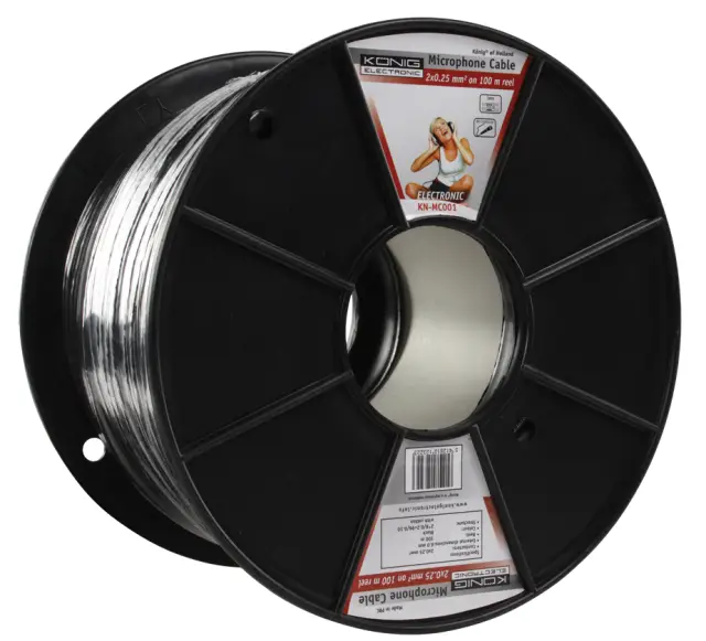 Provodnik, mikrofonski, balansirani, 2 x 0.25mm², Fi=5.5mm, PVC omotač, čist bakarni provodnik — šifra 14692 | Kelco