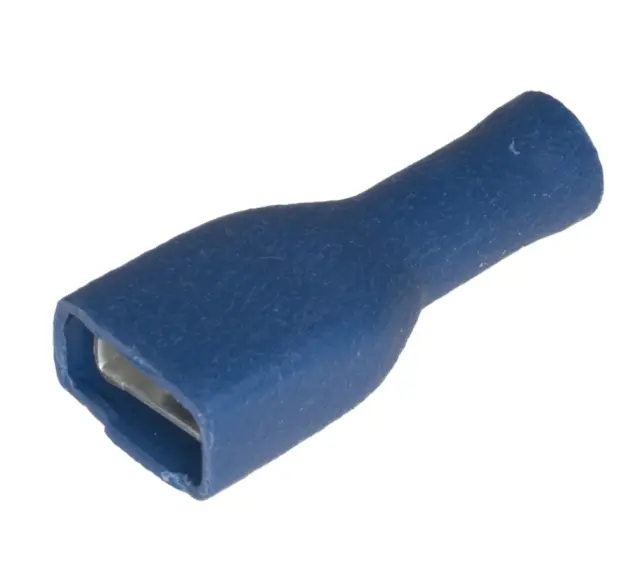 Flah utičnica, 6.4x0.8mm za provodnik 1.5mm², plava, potpuno izolovana — šifra 14957 | Kelco