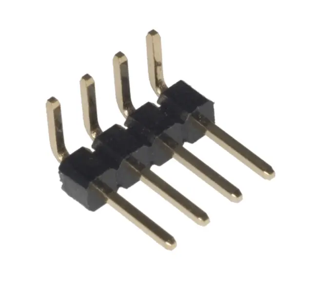 Letvica, Pin header, 4 pina, pod uglom od 90°, raster 2.54mm — šifra 15050 | Kelco