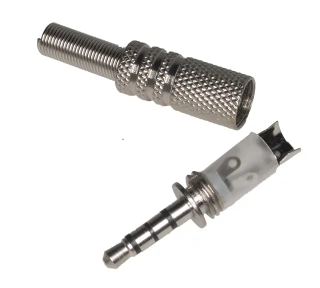 Muški, 3.5mm, sa četiri prstena, metalni, sa uvodnikom za kabl — šifra 15146 | Kelco — slika 3