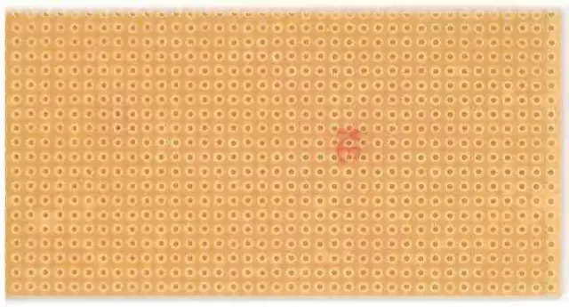 Perinaks (FR3) ploča, sa rupicama, RM2.54, BEZ bakra, 50x100mm — šifra 15174 | Kelco