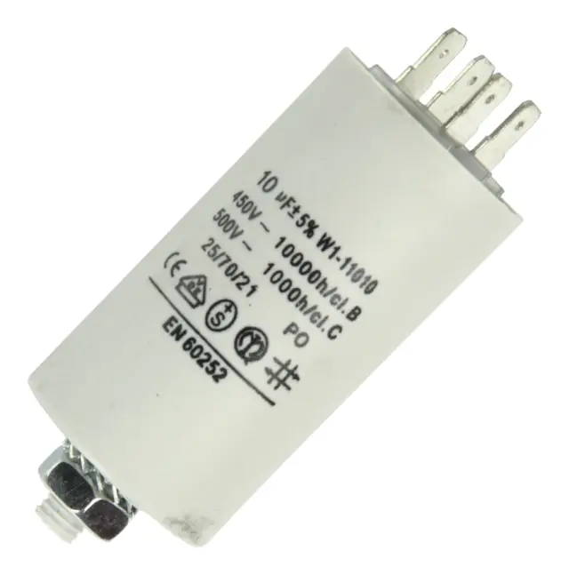 Kondenzator, 450V AC, 10µF, sa uzemljenjem, 36x58mm — šifra 15210 | Kelco