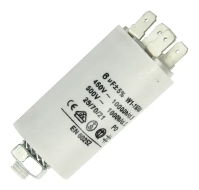 Kondenzator, 450V AC, 6µF, sa uzemljenjem, 32x55mm — šifra 15491 | Kelco