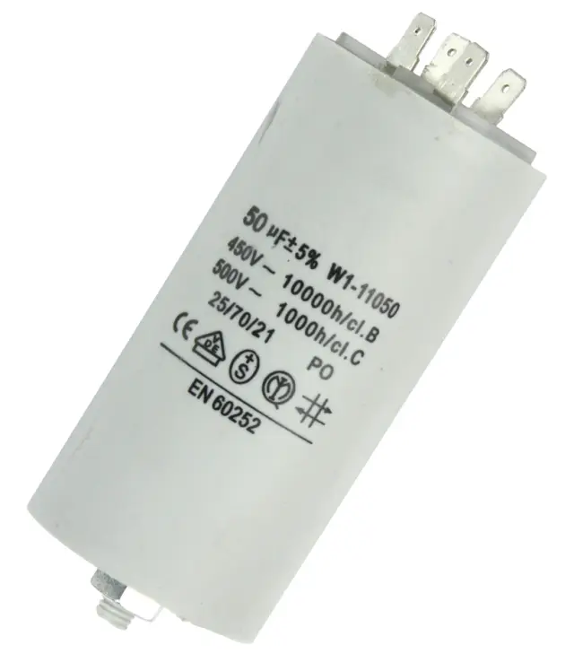 Kondenzator, 450V AC, 50µF, sa uzemljenjem, 45x117mm — šifra 15492 | Kelco