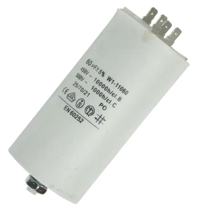 Kondenzator, 450V AC, 60µF, sa uzemljenjem, 55x117mm — šifra 15493 | Kelco