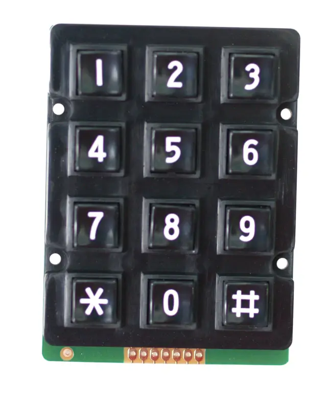 Tastatura, 12 tastera, 24V/20mA, crna, plastična — šifra 15734 | Kelco — slika 3