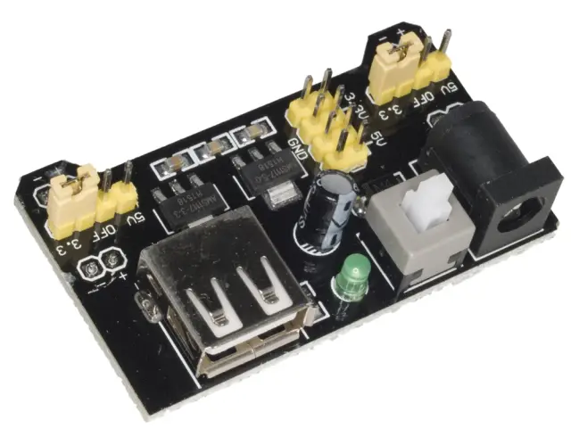 Stabilisano napajanje 3.3V / 5V za protobordove serije MB102/104/105 — šifra 16060 | Kelco