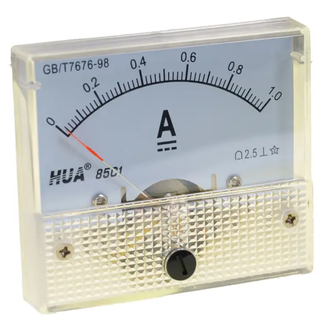 Indikator, analogni, HUA 85C1, 64x56x52mm, Klasa 2.5, ampermetar, 1A DC — šifra 16126 | Kelco