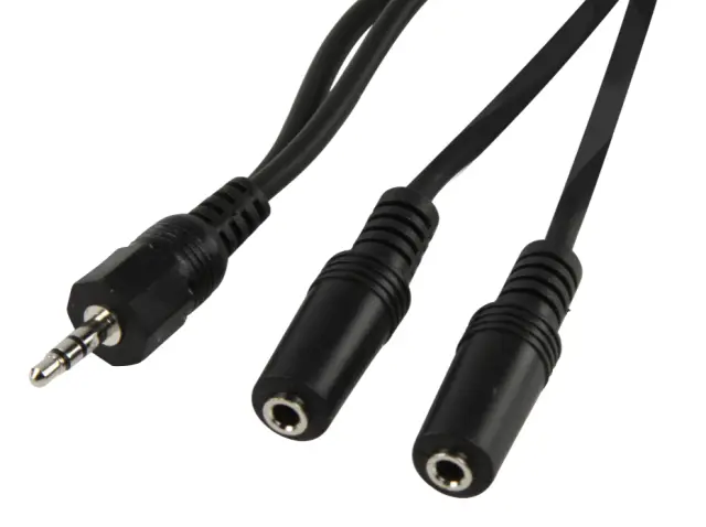 Kabl, Stereo 3.5mm muški na 2 X 3.5mm Stereo ženski, 0.2 metra — šifra 16427 | Kelco
