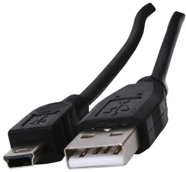 Kabl, USB, V2.0, A muški na 5 pin MINI-USB B muški, crni, 3 metra — šifra 16430 | Kelco — slika 2
