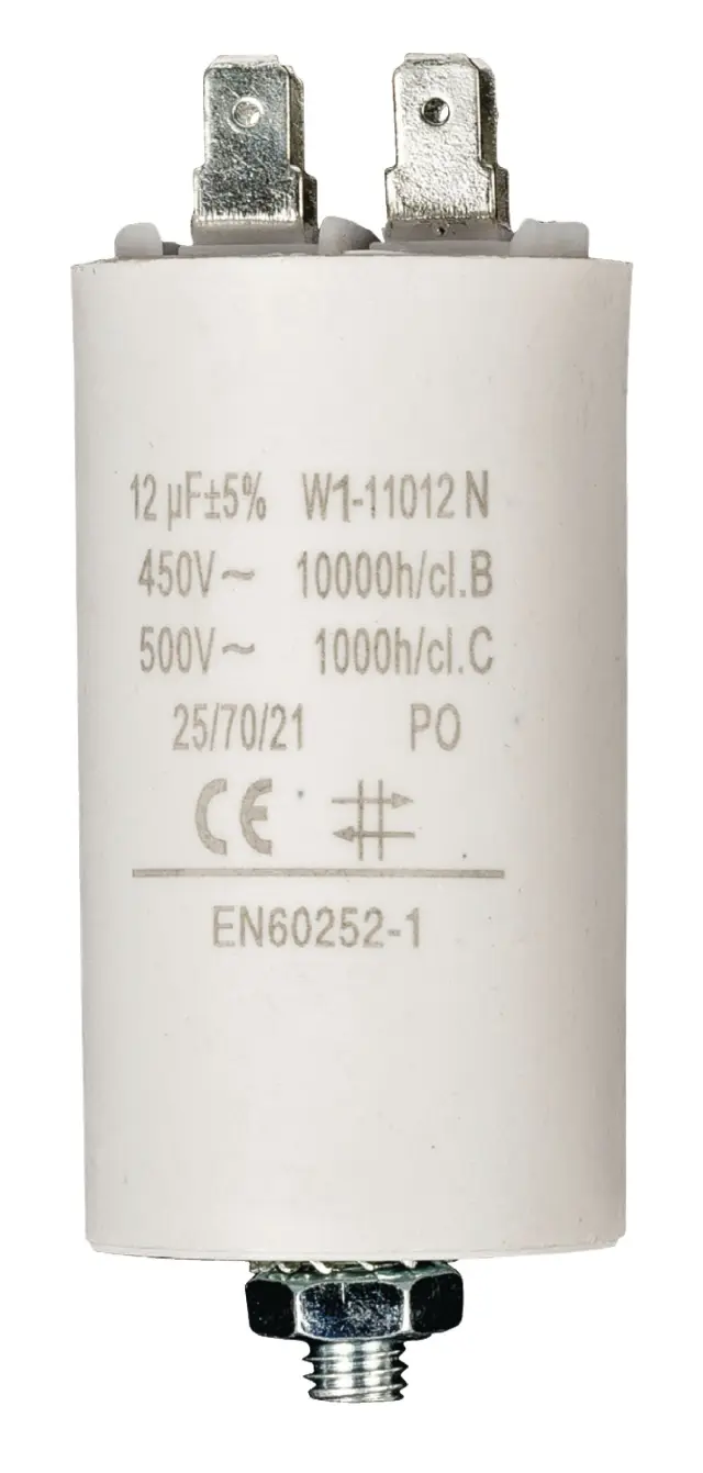 Kondenzator, 450V AC, 12µF, sa uzemljenjem, 36x70mm — šifra 16491 | Kelco