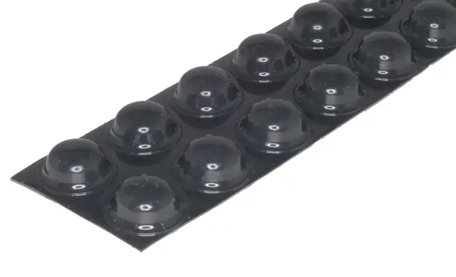 Podnožje za kutije, 11 X 5mm, crno, gumeno — šifra 16551 | Kelco