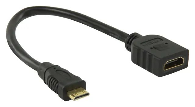 Adapter, HDMI ženski na MINI HDMI muški sa kablom, 20cm — šifra 16618 | Kelco — slika 2