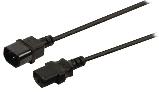Kabl, EURO, mrežni, 3x1.0mm2, C14 na C13, 5m, crni, VDE, 10A/250VAC — šifra 17076 | Kelco