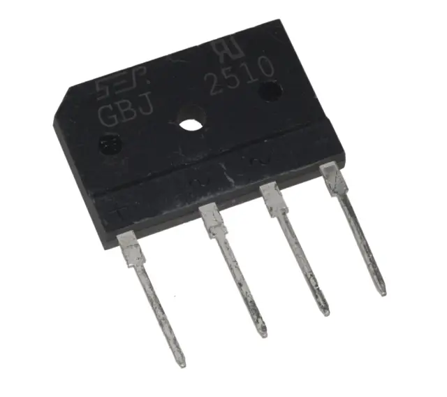 GREC, 25A, 1000V, četvrtasti, izvodi u redu za PCB montažu, GBJ, — šifra 17360 | Kelco