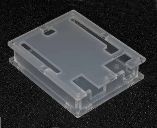 Kutija, akrilna, providna za Arudino Uno R3, 80x65x21mm — šifra 17644 | Kelco