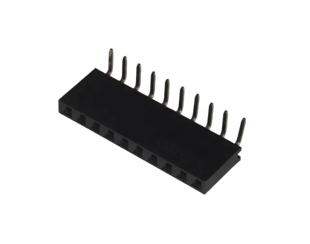 Letvica, Box contact, 10 pina, pod uglom od 90°, raster 2.54mm — šifra 17689 | Kelco