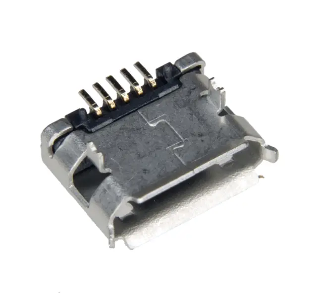 Ženski, Micro USB konektor, petopolni, pod uglom od 90°, SMD — šifra 17706 | Kelco