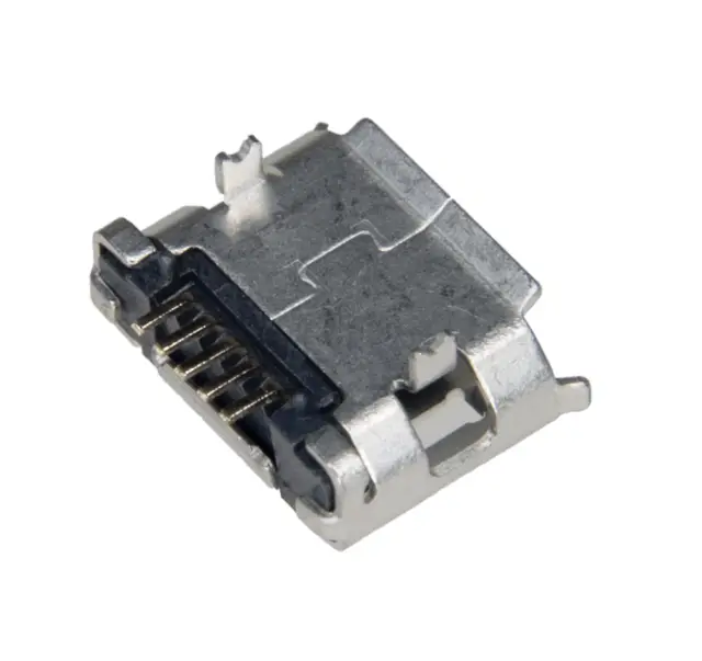 Ženski, Micro USB konektor, petopolni, pod uglom od 90°, SMD — šifra 17706 | Kelco — slika 2