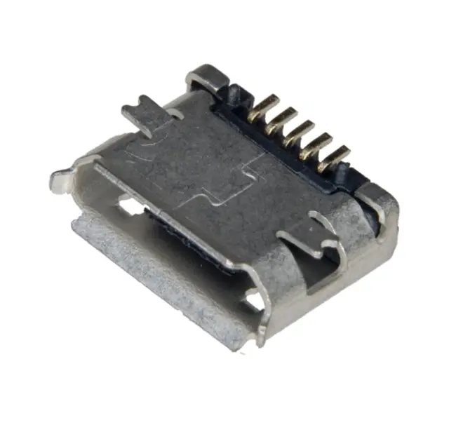 Ženski, Micro USB konektor, petopolni, pod uglom od 90°, SMD — šifra 17709 | Kelco — slika 2