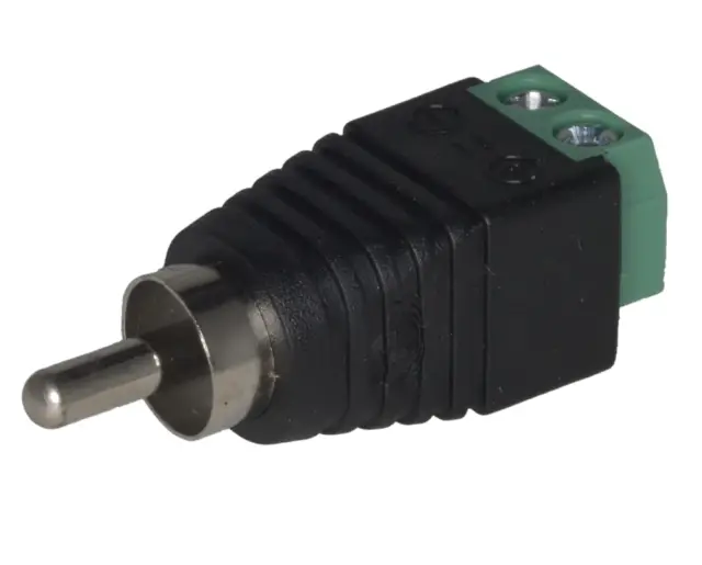 Adapter, RCA muški na rednu stezaljku dvopolnu — šifra 17825 | Kelco
