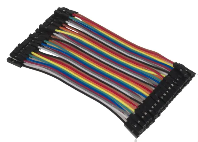 Kabl, 40 x 1 Pin, ženski na ženski, Dupont/CG konektor, 10cm dužine — šifra 17969 | Kelco