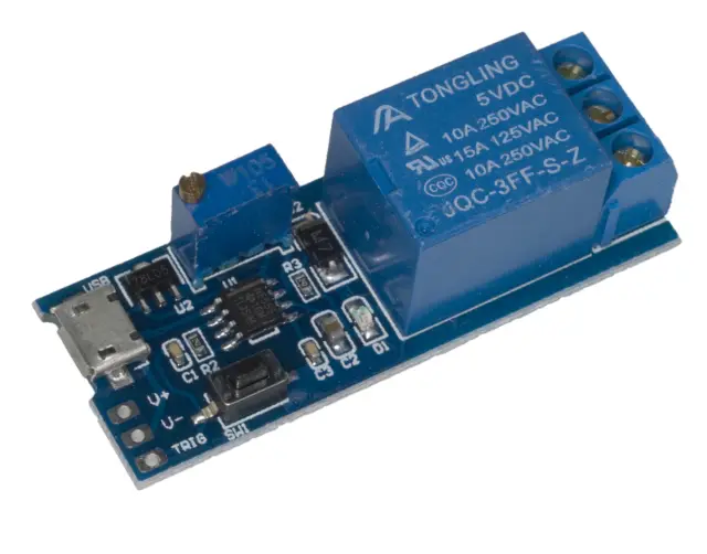 Modul tajmer sa podešavanjem vremena, 0-24 sec, 5-30V, micro USB — šifra 18021 | Kelco