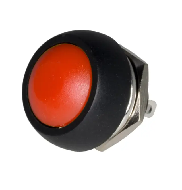 Taster, prečnik rupe za montažu 12mm, 12V/1A, vodootporan, crveni — šifra 18157 | Kelco