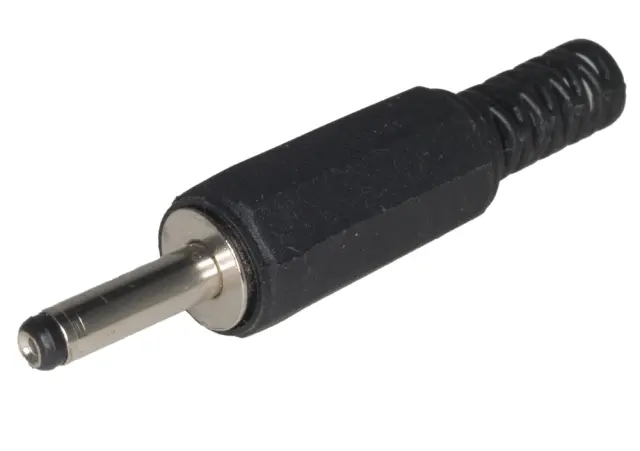 Muški, za jednosmerna napajanja, 3.5mm x 1.1mm, sa uvodnikom za kabl — šifra 18165 | Kelco