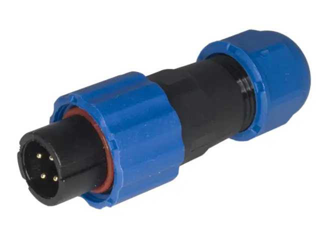 Konektor, muški, SP13, za kabl, 4-pina, 13A/250V — šifra 18213 | Kelco