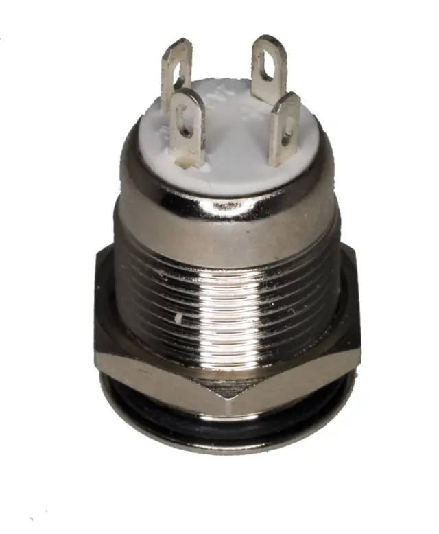 Taster, INOX, 12mm, plava LED, krug - Angel Eye, 12VDC — šifra 18314 | Kelco — slika 2